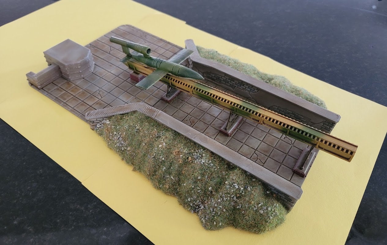 Wargaming Terrain V1 Rocket Launch Site Various Scales Historical Wargaming (US tariffs are pre-paid by us)