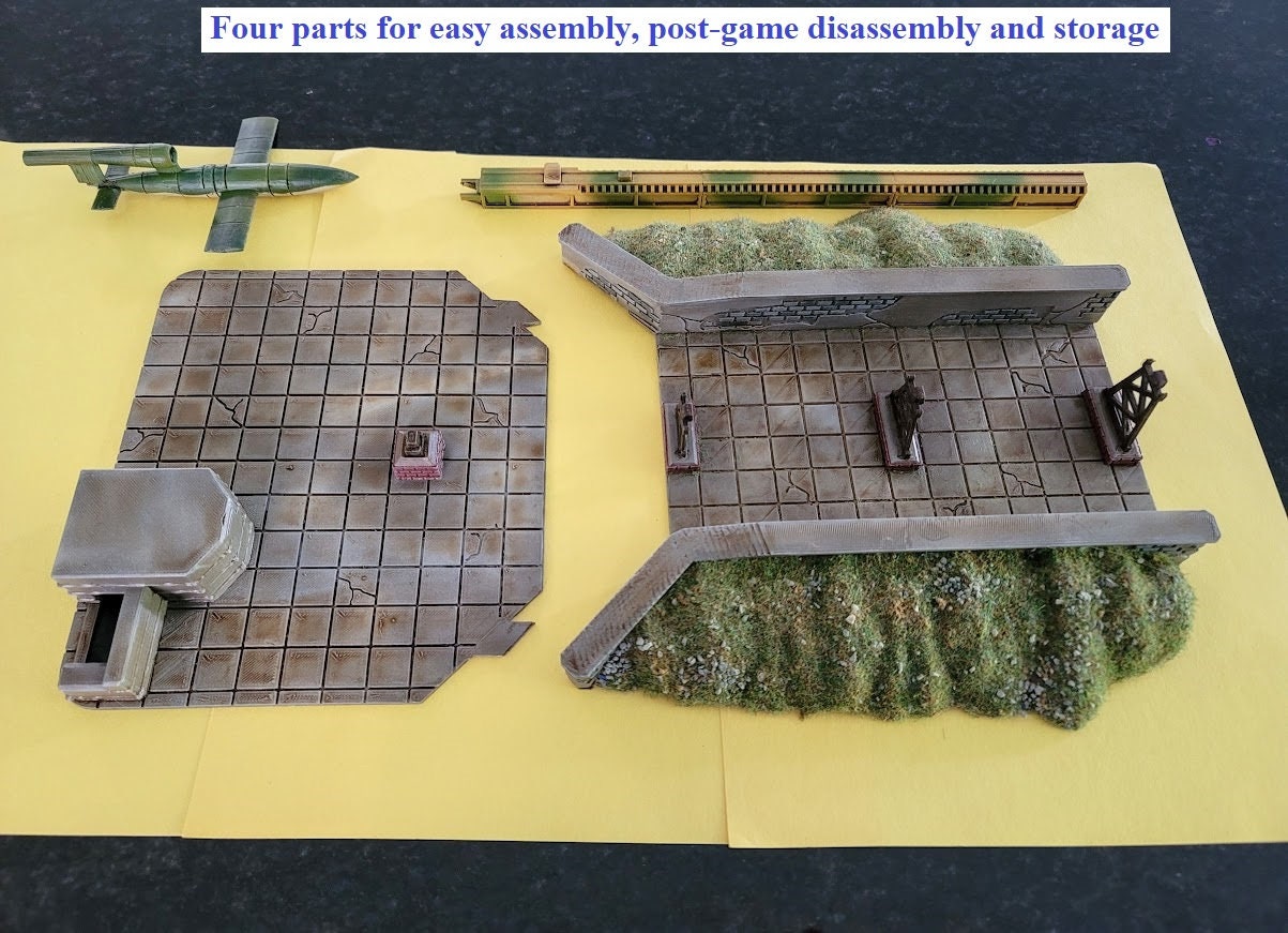 Wargaming Terrain V1 Rocket Launch Site Various Scales Historical Wargaming (US tariffs are pre-paid by us)