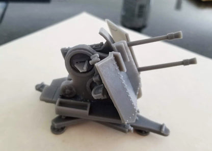 WWII German 37mm Flak Zwilling 43 Various Scales Historical Wargaming (US tariffs are pre-paid by us)