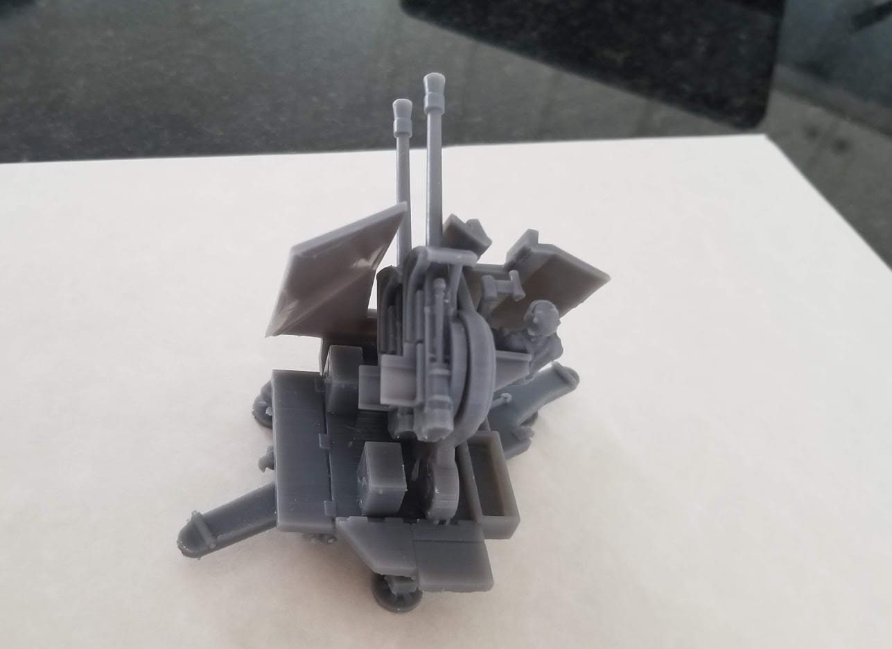 WWII German 37mm Flak Zwilling 43 Various Scales Historical Wargaming