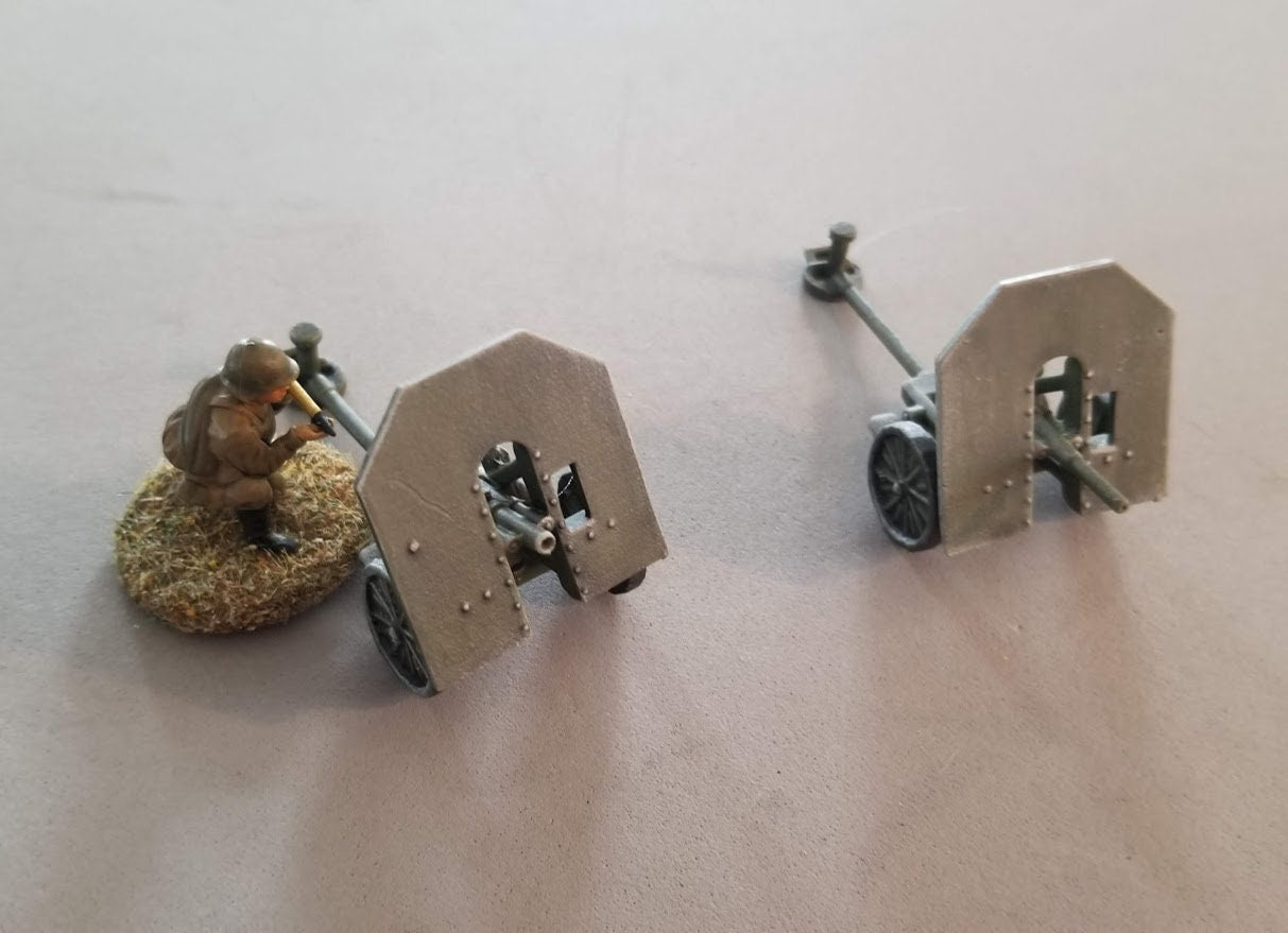 WWII German Skoda 37mm Hybrid Gun Various Scales Historical Wargaming (1 model)