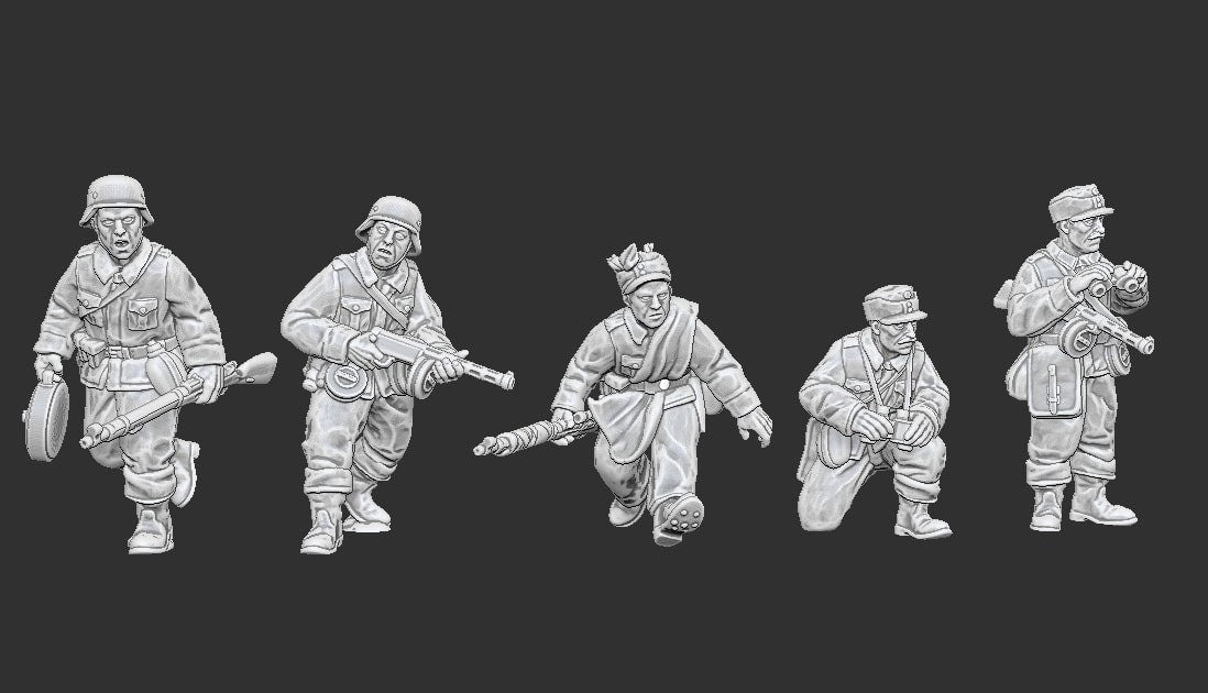WWII Finnish Summer Command 1st Wave Squad (5 models) Various Scales Historical Wargaming (US tariffs are pre-paid by us)