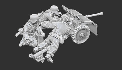 WWII Summer Finnish Bofors Anti Tank Gun with Crew Various Scales Historical Wargaming