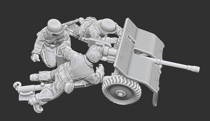 WWII Summer Finnish Bofors Anti Tank Gun with Crew Various Scales Historical Wargaming (US tariffs are pre-paid by us)