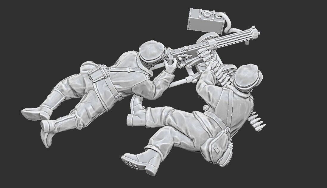WWII Finnish Summer Maxim Team (2 models) Various Scales Historical Wargaming