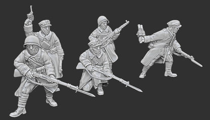 WWII Infantry Polish Rifleman (5 models) Various Scales Historical Wargaming