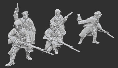 WWII Infantry Polish Rifleman (5 models) Various Scales Historical Wargaming (US tariffs are pre-paid by us)