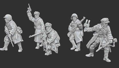 WWII Polish Berling Army Rifleman Squad (5 models) Various Scales Historical Wargaming