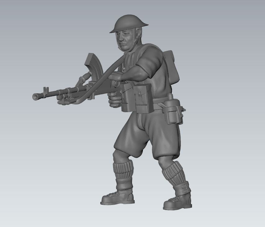 WWII British 8th Army Combat Squad (6 models) Various Scales Historical Wargaming