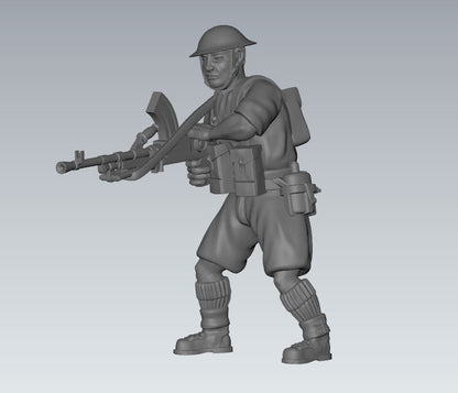 WWII British 8th Army Combat Squad (6 models) Various Scales Historical Wargaming