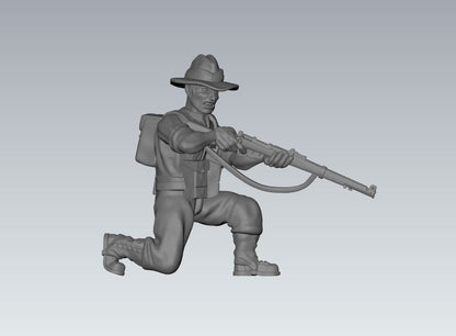 WWII Australian Combat Squad (7 models) Various Scales Historical Wargaming