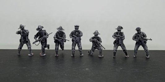 WWII Australian Combat Squad (7 models) Various Scales Historical Wargaming
