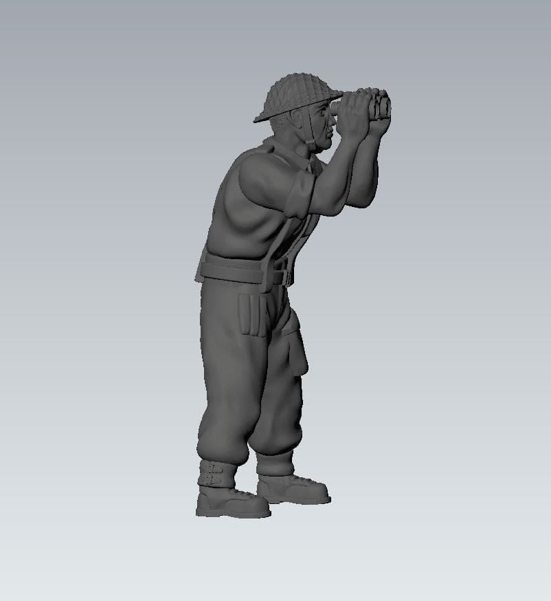 WWII British 3 Inch Mortar with Crew (4 models) Various Scales Historical Wargaming