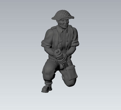 WWII British 3 Inch Mortar with Crew (4 models) Various Scales Historical Wargaming (US tariffs are pre-paid by us)