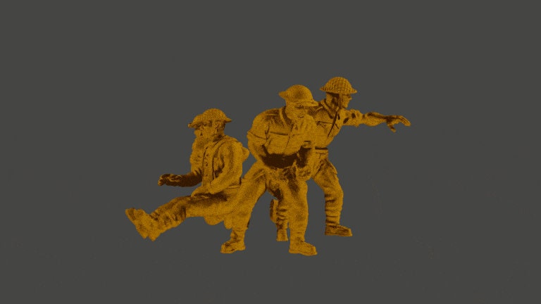 WWII British Commonwealth Generic Artillery Crew (5 models) Various Scales Historical Wargaming (US tariffs are pre-paid by us)
