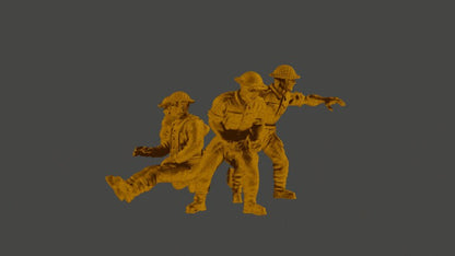 WWII British Commonwealth Generic Artillery Crew (5 models) Various Scales Historical Wargaming