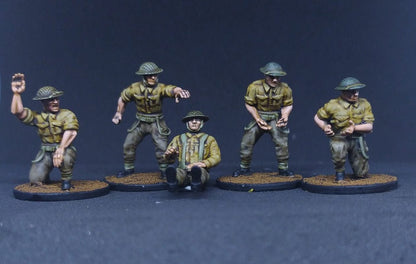 WWII British Commonwealth Generic Artillery Crew (5 models) Various Scales Historical Wargaming (US tariffs are pre-paid by us)