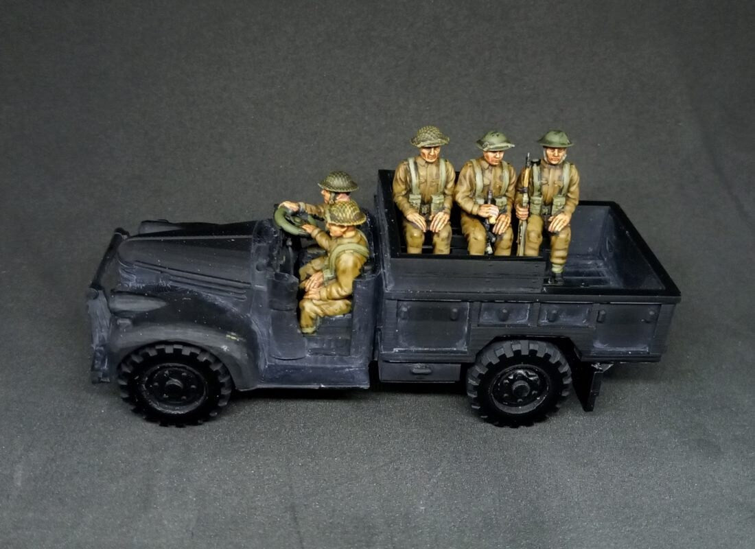WWII British Generic Drivers And Passengers Set (6 models) Various Scales Historical Wargaming