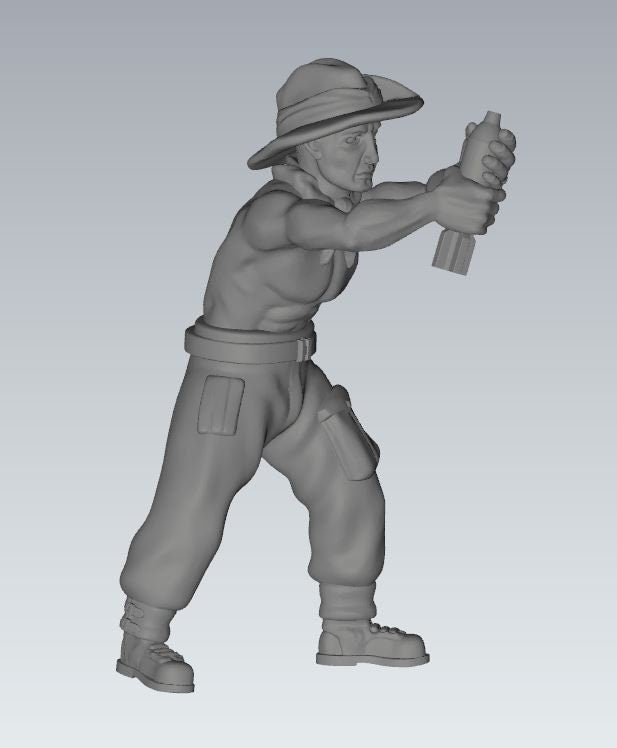 WWII Chindit 3 Inch Mortar with Crew (4 models) Various Scales Historical Wargaming