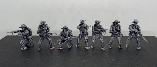 WWII British Chindit Combat Squad (7 models) Various Scales Historical Wargaming