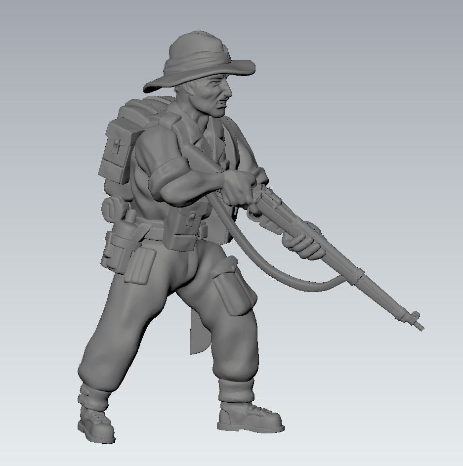 WWII British Chindit Combat Squad (7 models) Various Scales Historical Wargaming