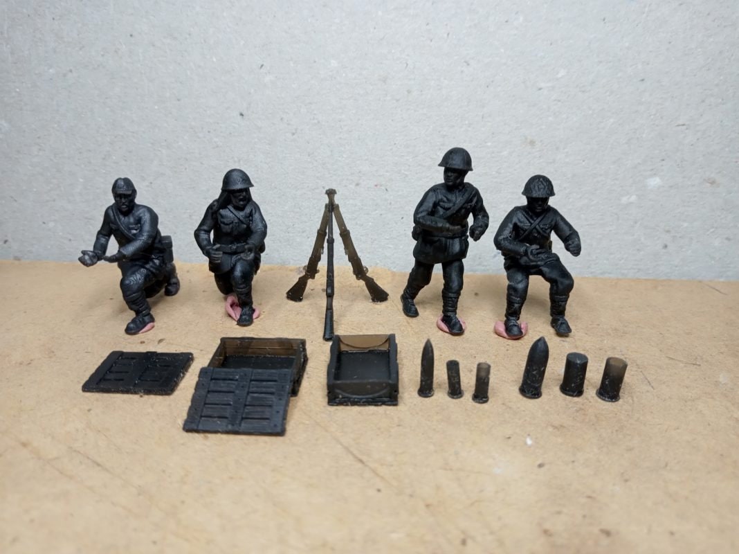 WWII Japanese Generic Artillery Crew (4 models) Various Scales Historical Wargaming (US tariffs are pre-paid by us)