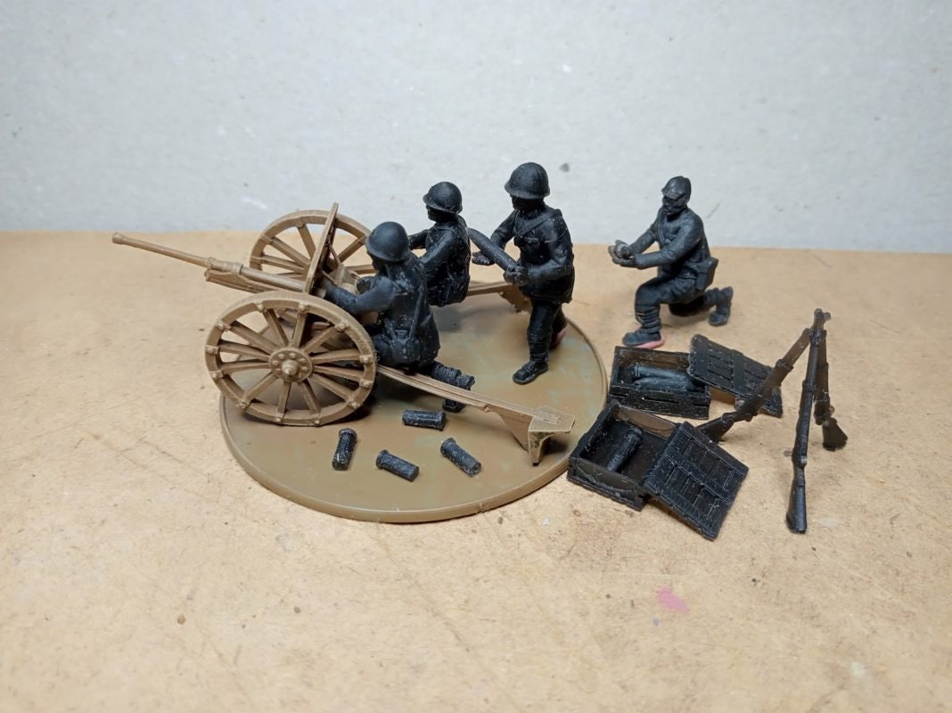 WWII Japanese Generic Artillery Crew (4 models) Various Scales Historical Wargaming