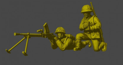WWII Japanese LMG Team (4 models) Various Scales Historical Wargaming (US tariffs are pre-paid by us)
