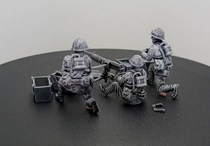 WWII Japanese SNLF MMG Type 92 And Crew (3 models) Various Scales Historical Wargaming