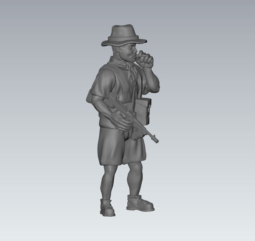 WWII Asian Native Irregular Fighters (6 models) Various Scales Historical Wargaming