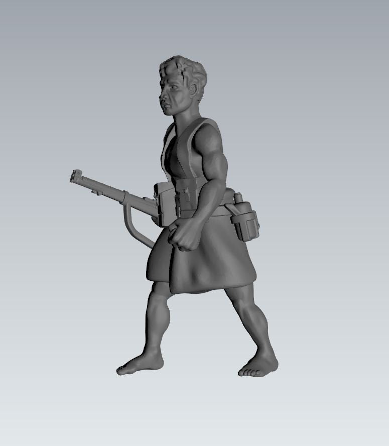 WWII Papuan Fighters (6 models) Various Scales Historical Wargaming (US tariffs are pre-paid by us)