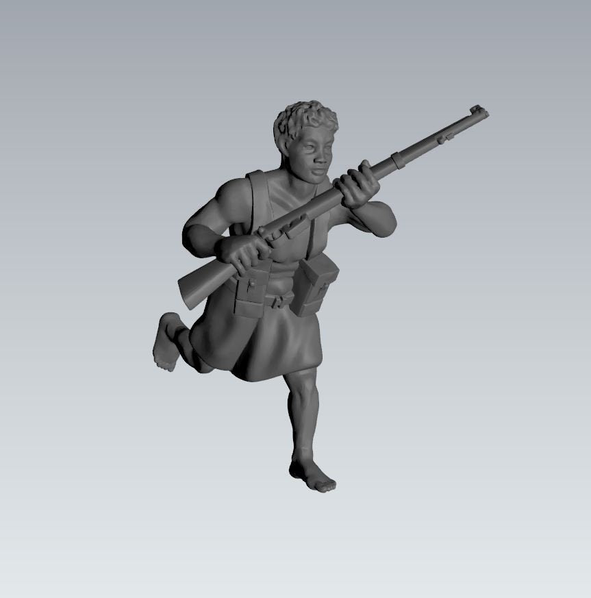 WWII Papuan Fighters (6 models) Various Scales Historical Wargaming (US tariffs are pre-paid by us)