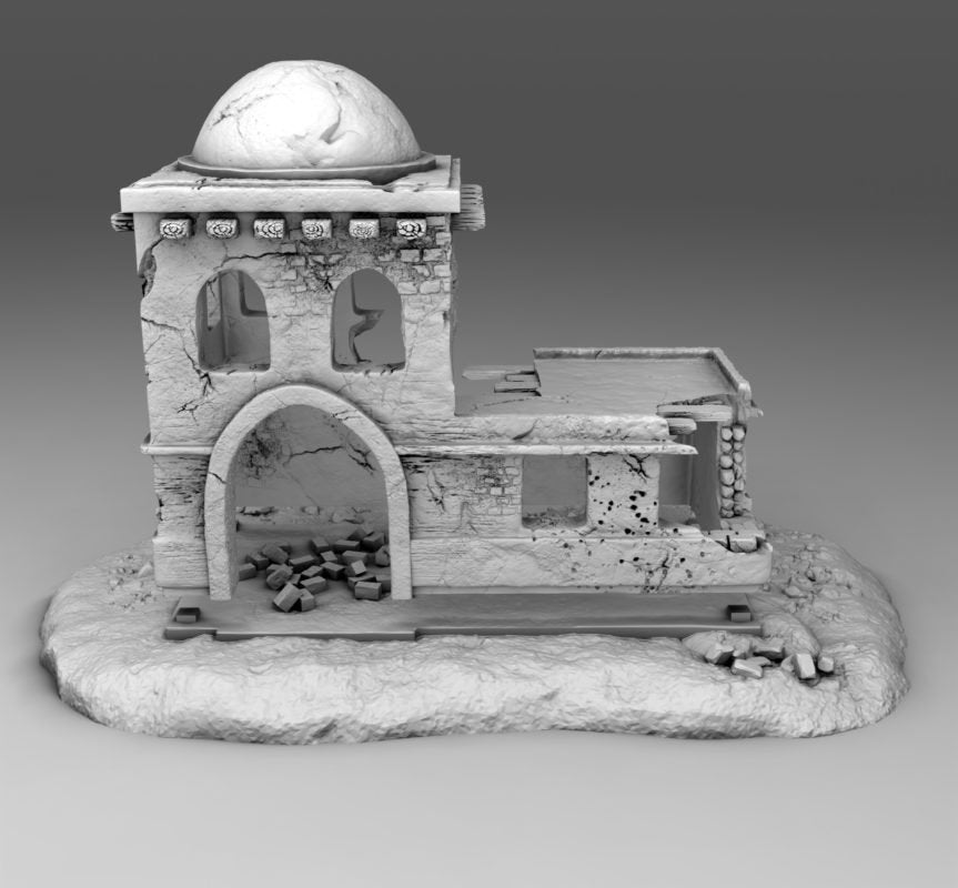 Wargaming Terrain Arab Building 1 with Scenic Base Various Scales Historical Wargaming