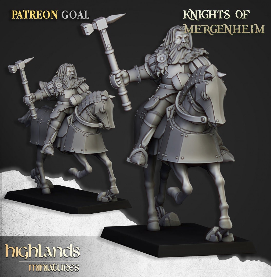30mm Highland Miniatures Knights of Mergenheim x10 suitable for WFB