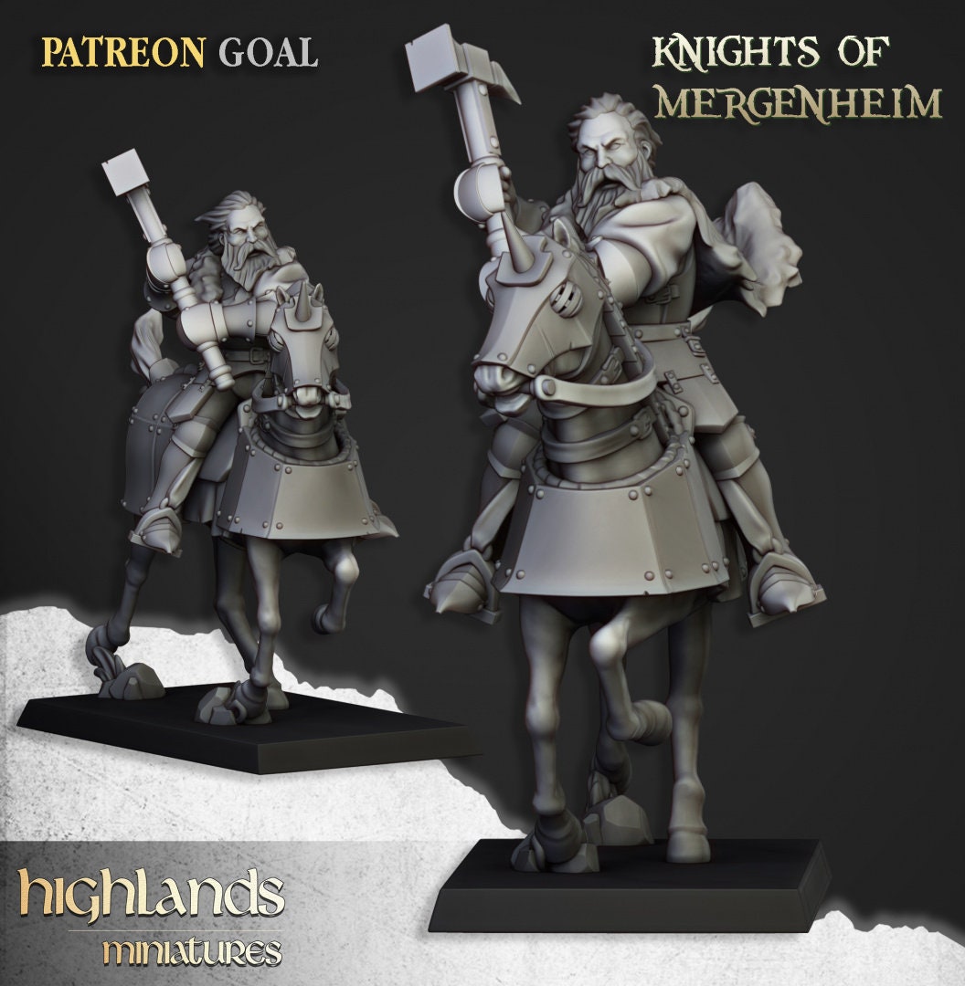 30mm Highland Miniatures Knights of Mergenheim x10 suitable for WFB