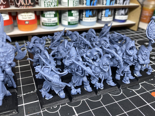 30mm Highland Miniatures Swamp Goblin with Bows x10 suitable for WFB