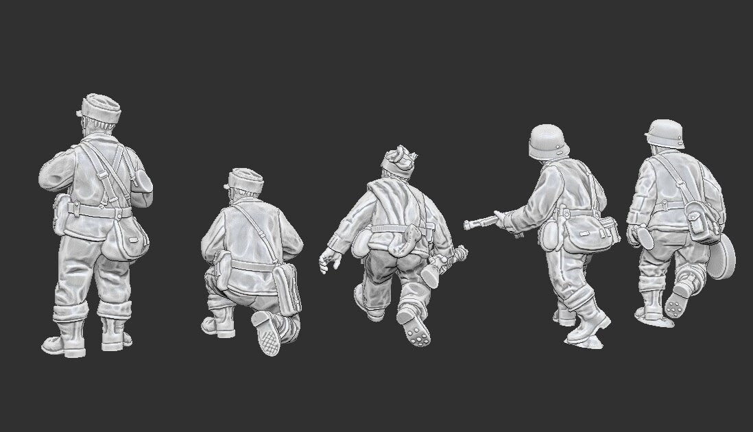 WWII Finnish Summer Command 1st Wave Squad (5 models) Various Scales Historical Wargaming