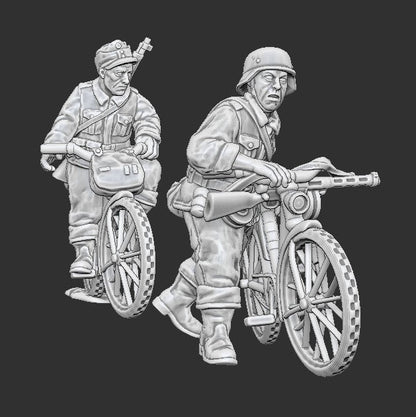 WWII Finnish Summer Bikers (2 models) Various Scales Historical Wargaming