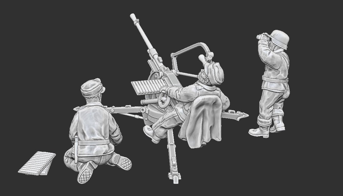 WWII Italian Breda Mod.35 with Crew Various Scales Historical Wargaming