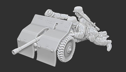 WWII Summer Finnish Bofors Anti Tank Gun with Crew Various Scales Historical Wargaming