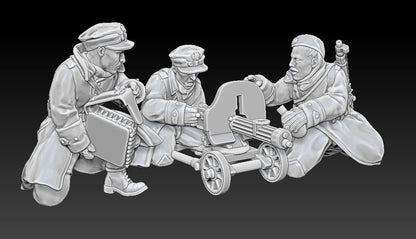 WWII Polish People’s Army Maxim Team (3 models) Various Scales Historical Wargaming (US tariffs are pre-paid by us)