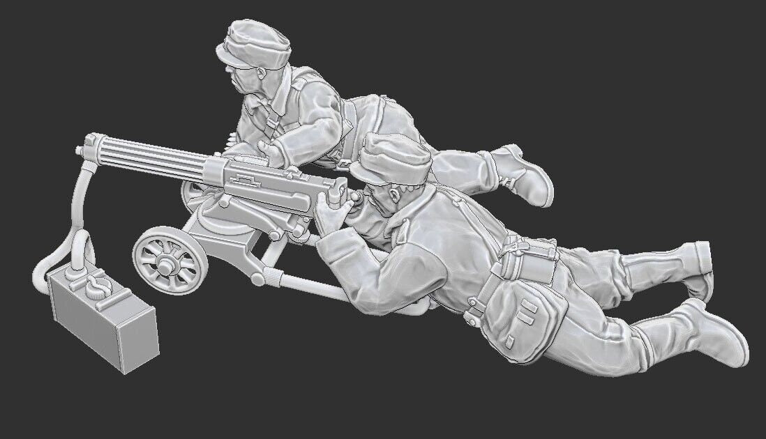 WWII Finnish Summer Maxim Team (2 models) Various Scales Historical Wargaming