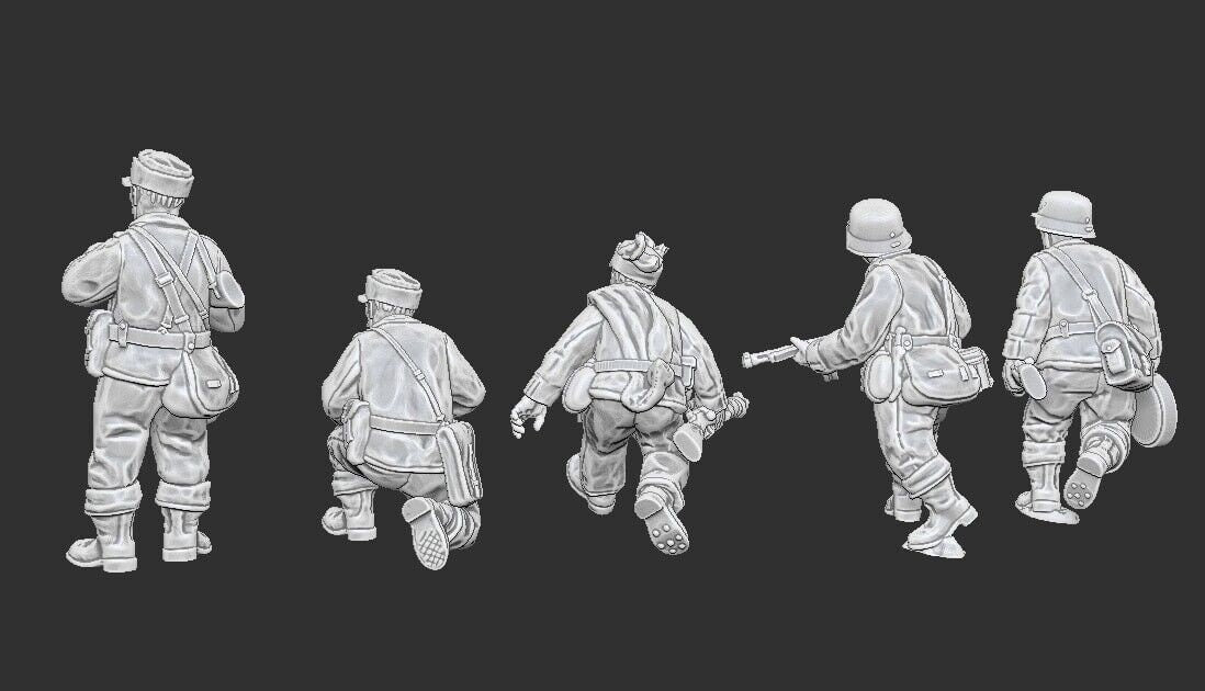 WWII Summer Finnish Command Squad (5 models) Various Scales Historical Wargaming