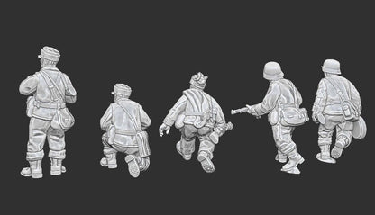 WWII Summer Finnish Command Squad (5 models) Various Scales Historical Wargaming