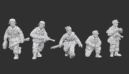 WWII Summer Finnish Command Squad (5 models) Various Scales Historical Wargaming