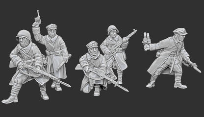 WWII Polish Berling Army Rifleman Squad (5 models) Various Scales Historical Wargaming