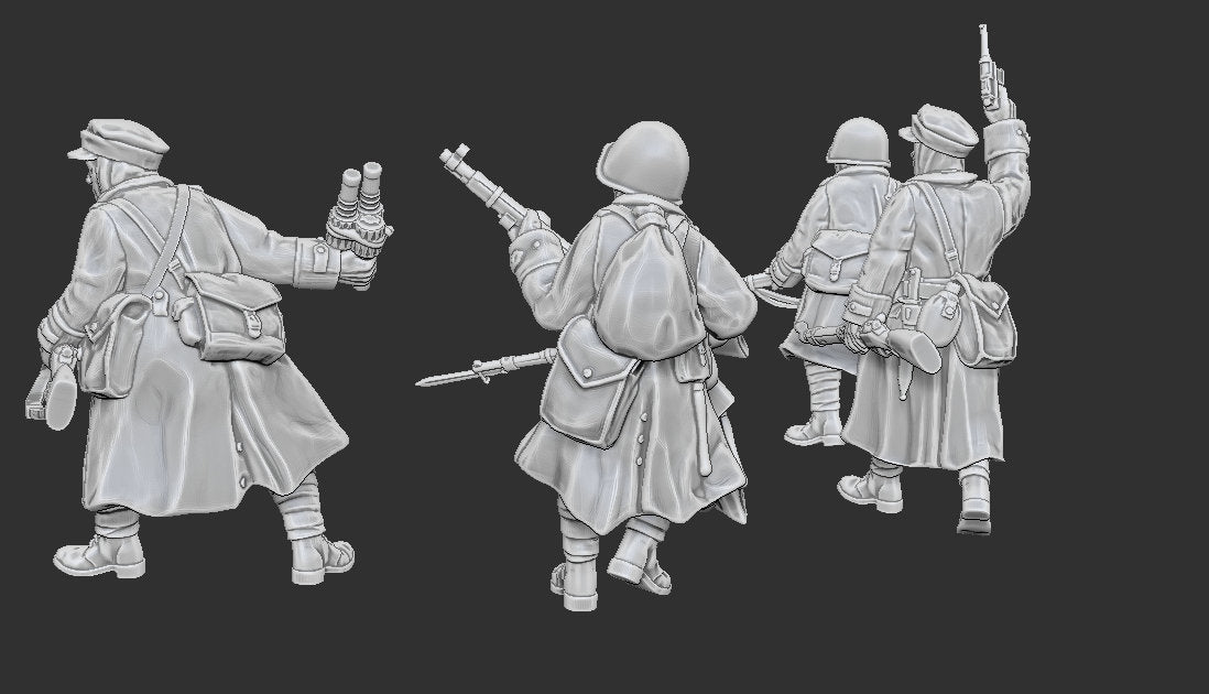 WWII Infantry Polish Rifleman (5 models) Various Scales Historical Wargaming
