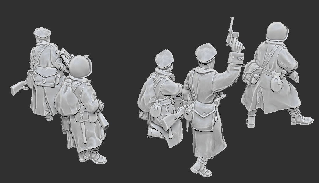 WWII Infantry Polish Rifleman (5 models) Various Scales Historical Wargaming