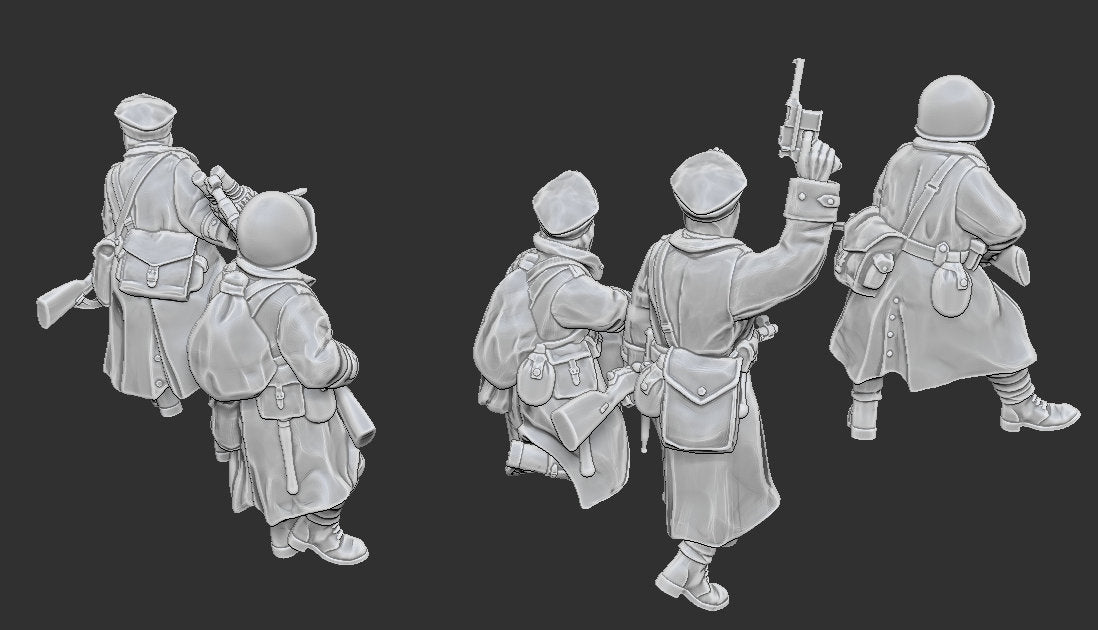 WWII Polish Berling Army Rifleman Squad (5 models) Various Scales Historical Wargaming