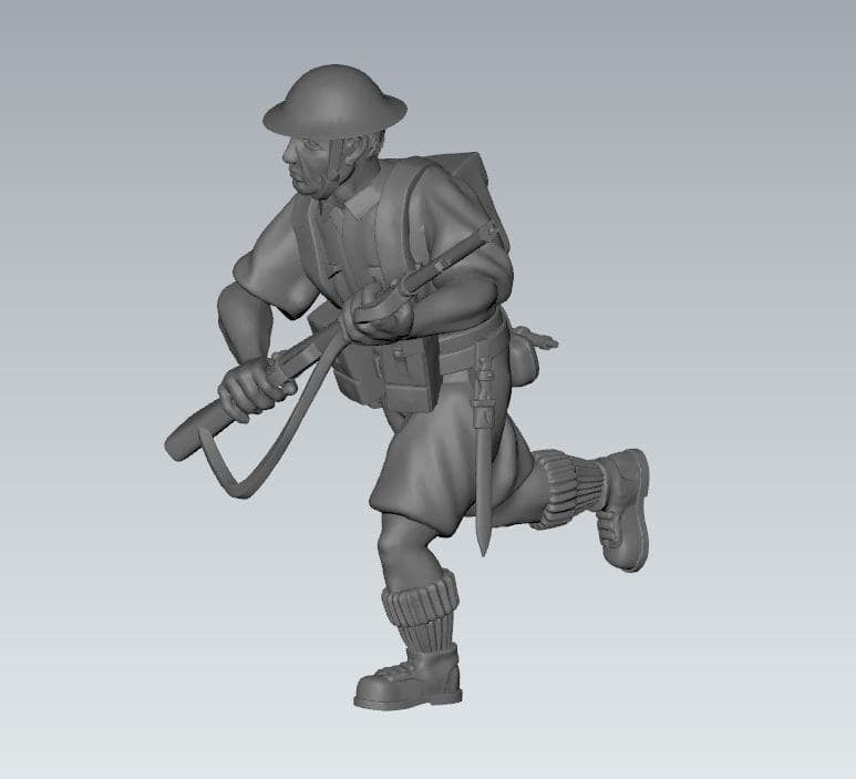 WWII British 8th Army Combat Squad (6 models) Various Scales Historical Wargaming